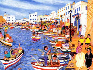 Bizerte, le vieux port, oeuvre de Hanafi