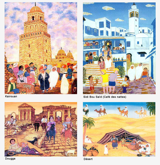 Oeuvres de Hanafi reproduites sur cartes de voeux