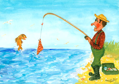 Le pêcheur, oeuvre de Hanafi