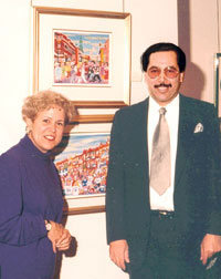 Vernissage - Hanafi et Louise Harel, ancienne Ministre et Présidente de l’Assemblée nationale du Québec 